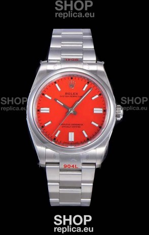 Rolex Oyster Perpetual REF#124300 41MM Cal.3230 Movement Swiss Replica Red Dial 904L Steel 1:1 Mirror Replica Watch
