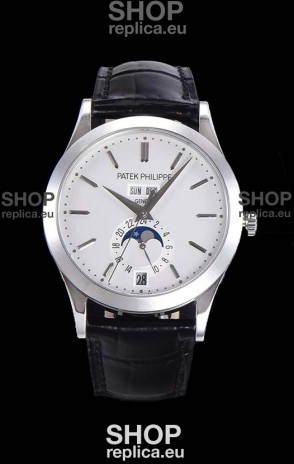 Patek Philippe Annual Calendar 5396-012 Complications Swiss Replica Watch in White Dial