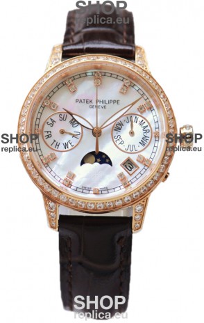 Patek Philippe Grand Complications Ladies First Perpetual Calendaer Rose Gold Swiss Replica Watch 