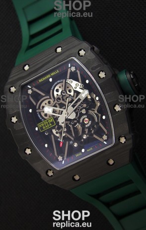 Richard Mille RM35-02 Rafael Nadal Forged Carbon Case with Green Strap 