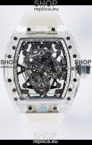 Richard Mille Super Clone 56-01 Transparent Sapphires Casing with Genuine Tourbillon Watch