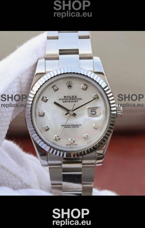 Rolex Datejust 41MM Cal.3135 Movement Swiss Replica Watch in 904L Steel Pearl Dial