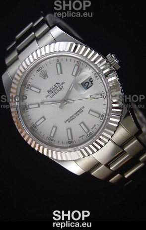 Rolex Datejust Japanese Replica Watch - Grey Dial in 41MM with Oyster Strap