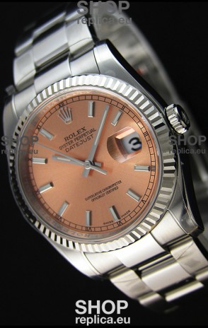Rolex Datejust Japanese Replica Watch - Champange Dial in 36MM with Oyster Strap