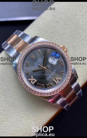 Rolex Datejust 126281RBR-0012 36MM Swiss 1:1 Mirror Replica in 904L Steel - Grey Dial