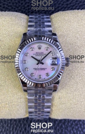 Rolex Datejust 28MM Swiss Watch in 904L Pearl Dial - 1:1 Mirror Replica 