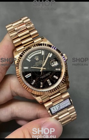 Rolex Day Date Presidential 18K Rose Gold Watch 40MM - Eisenkiesel Dial 1:1 Mirror Quality