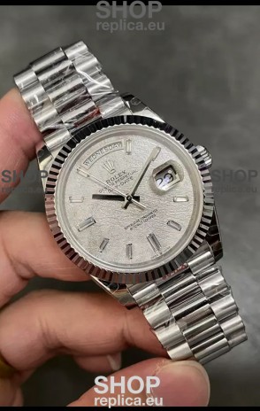Rolex Day Date Presidential 904L Steel 40MM - Grey Dial 1:1 Mirror Quality Watch