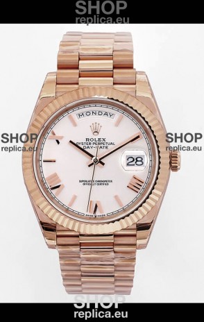 Rolex Day Date Presidential 18K Rose Gold Watch 40MM - Olive Green Dial 1:1 Mirror Quality