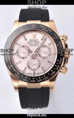 Rolex Cosmograph Daytona M116515ln-0061 Rose Gold Sundust Dial Original Cal.4130 Movement - 904L Steel Watch
