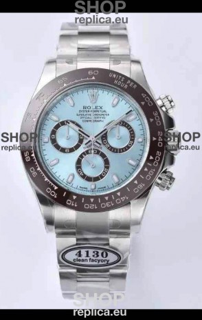Rolex Cosmograph Daytona ICE Blue Dial Original Cal.4130 Movement - 904L Steel Watch