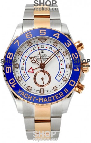 Rolex Yachtmaster II Stainles Steel Ref.116681 1:1 Two Tone Mirror Replica Watch 