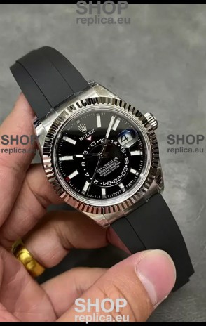 Rolex Sky-Dweller REF# M336235 Black Dial Watch in 904L Steel Case 1:1 Mirror Replica