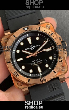 Bell & Ross BR03-92 Diver Rose Gold Swiss Replica Watch 1:1 Mirror Replica