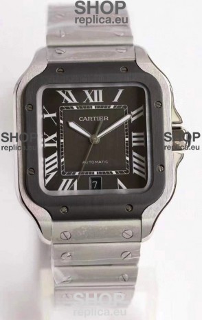 Cartier Santos De Cartier XL 1:1 DLC Bezel Swiss Replica Watch 40MM