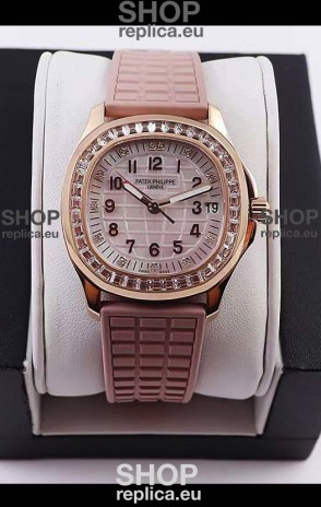 Patek Philippe Aquanaut LUCE 5072R-001 Swiss Replica Watch in Pearl Dial 35.6MM 