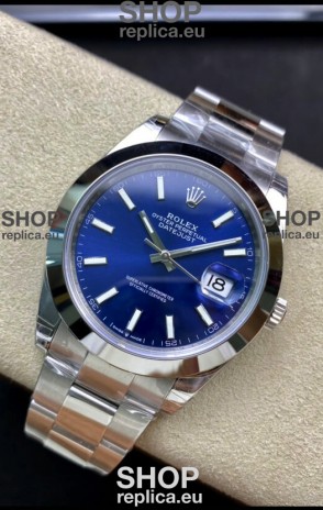 Rolex Datejust 126300 41MM Cal.3135 Swiss 1:1 Mirror Replica Watch in 904L Blue Dial