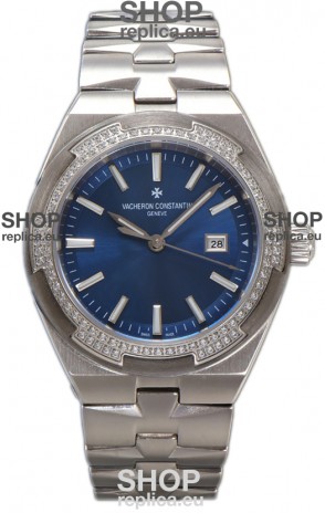 Vacheron Constantin Overseas Steel Casing Blue Dial 35MM Swiss Replica Watch 