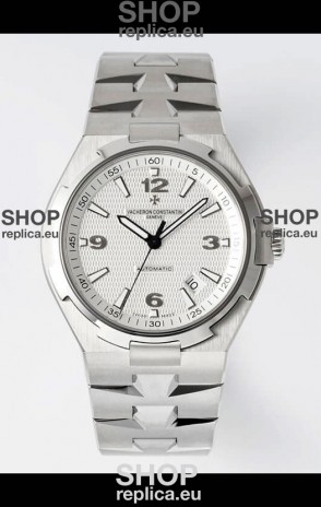 Vacheron Constantin Overseas 1:1 Mirror Swiss Replica Watch in White Dial - Steel Strap