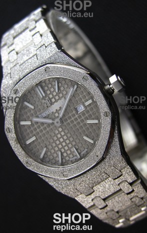 Audemars Piguet Royal Oak Frosted White Gold QUARTZ Watch 33MM Grey Dial - 1:1 Mirror Replica 