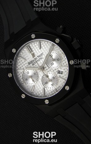 Audemars Piguet Royal Oak Chronograph Silver Toned Dial White Subdials Swiss Replica Watch