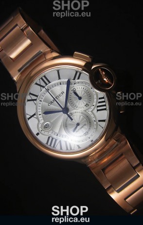 Ballon De Cartier Chronograph in Rose Gold Case - 1:1 Mirror Replica