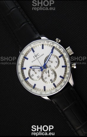 IWC Schaffhausen Japanese Replica Watch Quartz Movement in White Dial 