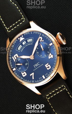 IWC Big Pilot Annual Calender Steel Blue Dial 1:1 Mirror Replica