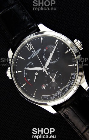 Jaeger LeCoultre Master Geographic Power Reserve Steel Case Swiss Replica Watch 