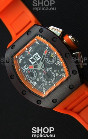 Richard Mille RM011-FM Felipe Massa One Piece Ceramic Case Watch in Orange Strap