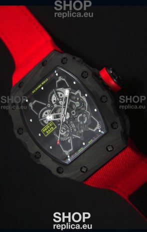 Richard Mille RM35-01 Rafael Nadal Edition Swiss Replica Watch Red Nylon Strap