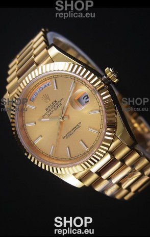 Rolex Day-Date Yellow Gold Replica Watch 40MM 2836-2 Swiss Movement