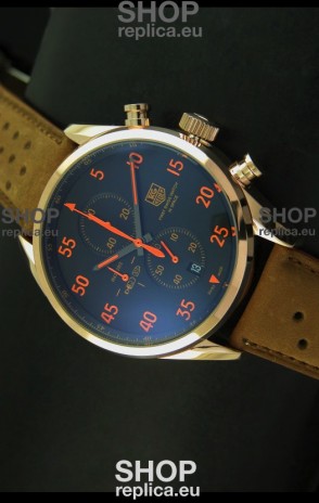Tag Heuer Carrera 1887 SpaceEX Edition Japanese Quartz Watch in Pink Gold