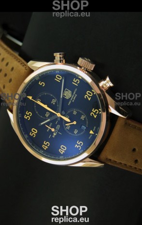 Tag Heuer Carrera 1887 SpaceEX Edition Japanese Quartz Watch in Pink Gold