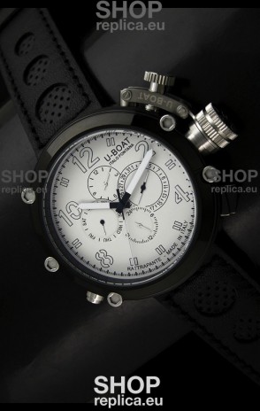 U-Boat Flightdeck Rattrapante Japanese Automatic Watch in PVD Casing