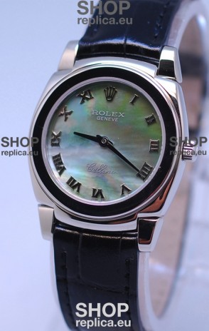 Rolex Cellini Cestello Ladies Swiss Watch in Green Pearl Face