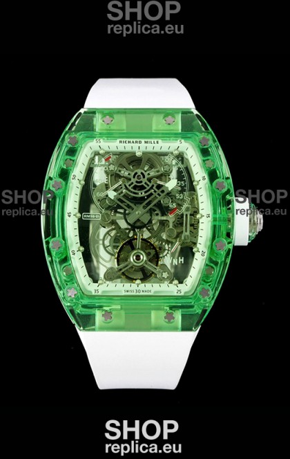 Richard Mille 56-01 Transparent Sapphires Casing with Genuine Swiss Tourbillon Movement Super Clone