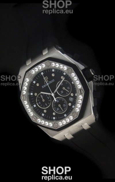 Audemars Piguet Royal Oak Offshore Lady Alinghi Swiss Watch in Black Dial