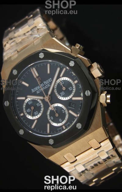 Audemars Piguet Royal Oak Rose Gold in Blue Ceramic Dial - 1:1 Mirror Replica