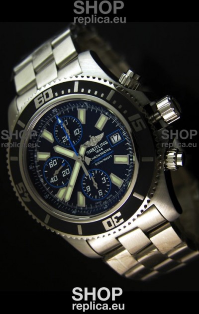 Breitling SuperOcean Abyss Swiss Chronograph Replica Watch - 1:1 Mirror Replica - 44MM Blue Markers