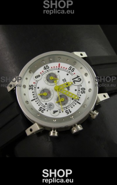 B.R.M.0011G6 Japanese Replica Quartz Watch in White Dial