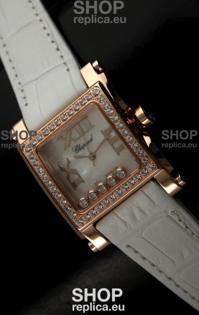 Chopard Happy Sport Swiss Replica Watch in Shell White Dial