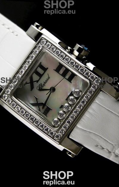 Chopard Happy Sport Swiss Replica Watch in Shell White Dial