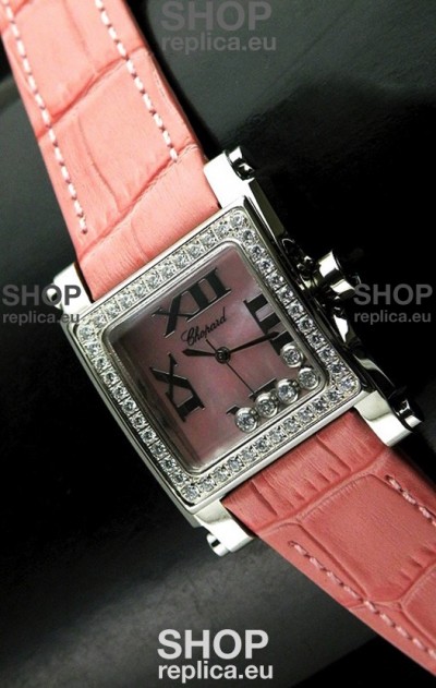 Chopard Happy Sport Swiss Replica Watch in Pink Dial