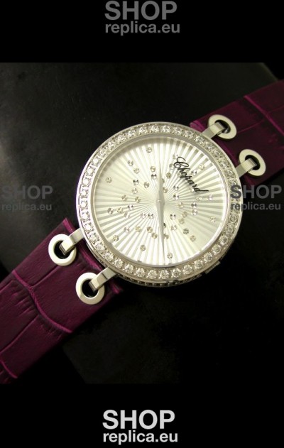 Chopard Xtravaganza Ladies Japanese Replica Watch in Silver Dial
