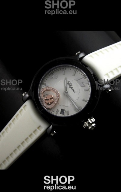 Chopard Limited Edition Swiss Replica Watch in White Strap