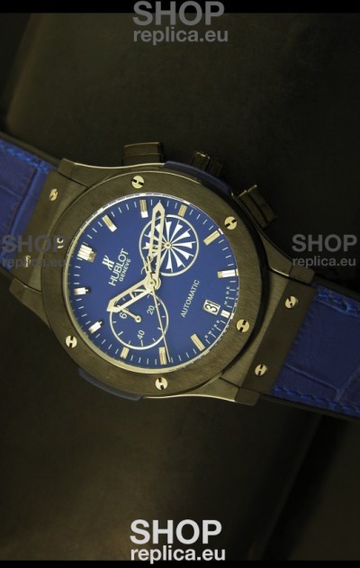 Hublot Classic Fusion Chrono Japanese Quartz Replica Watch in Blue Dial