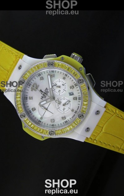 Hublot Big Bang 34MM Ladies Tutti Frutti Edition in Yellow Strap
