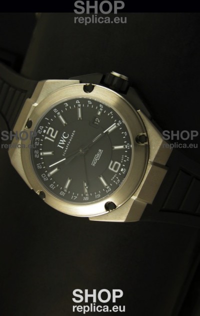 IWC Ingenieur Full Titanium Swiss Replica Watch in Black Dial