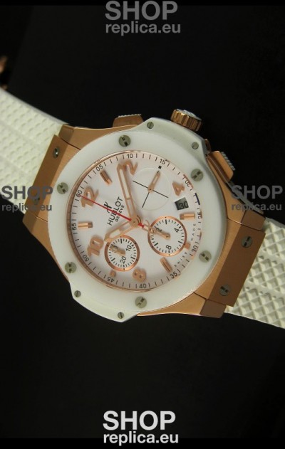 Hublot Big Bang Pink Gold Casing Swiss Watch 44MM - 1:1 Mirror Replica 